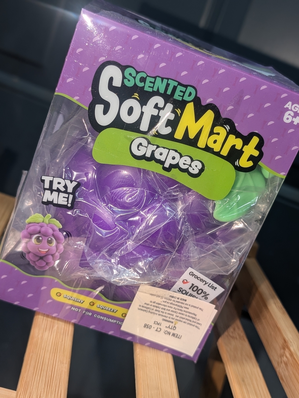 Jumbo Scented Grapes Squishy Toy